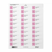 Faux roze kanten rand retouradres etiket (Full Sheet)