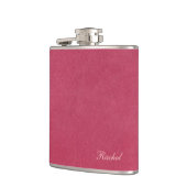 Faux roze leder heupfles (Links)