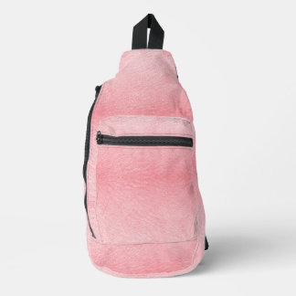 Faux roze leder sling bag