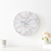 faux roze marmer grote klok (Huis)