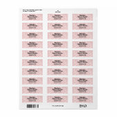 Faux roze marmer retour adres label (Full Sheet)