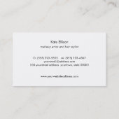 Faux Roze Sequin Black en White Striped Beauty Visitekaartje (Achterkant)