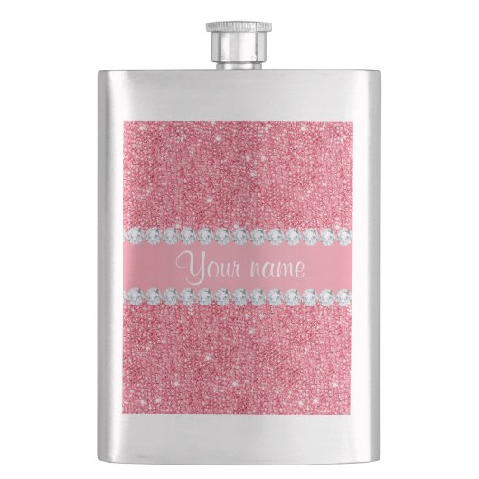 Faux Roze Sequins en Diamonds Flacon (Voorkant)