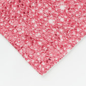Faux Roze Sequins en Diamonds Fleece Deken (Hoek)