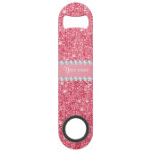 Faux Roze Sequins en Diamonds Speed Flessenopener (Achterkant)
