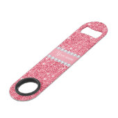 Faux Roze Sequins en Diamonds Speed Flessenopener (Achterkant Gekanteld)