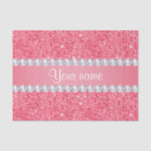 Faux Roze Sequins en Diamonds Tissuepapier (Voorkant)