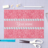 Faux Roze Sequins en Diamonds Tissuepapier (Craft)
