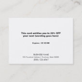 Faux Roze Sequins Striped Beauty Salon Coupon (Achterkant)