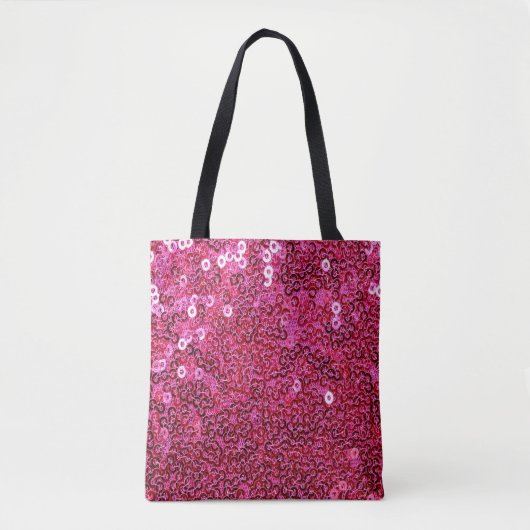 Faux Roze Sequins Tote Bag (Voorkant)