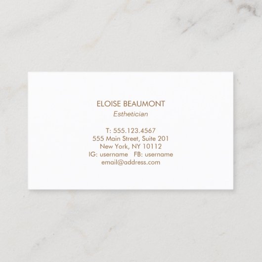 Faux roze Visitekaartje met glitter Butterfly (Achterkant)