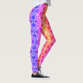 Faux Rozen Lace Fishnet Colorful Leggings (Rechts)