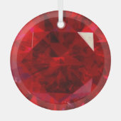 Faux ruby glass ornament (Voorkant)