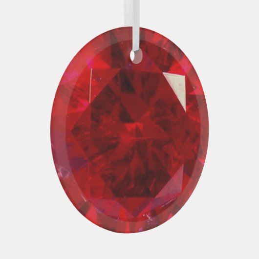 Faux ruby glass ornament (Voorkant Rechts)