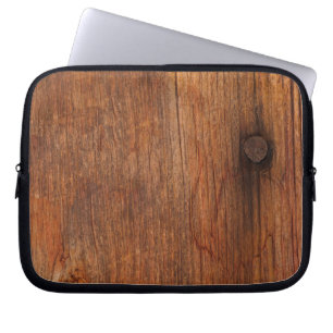 Faux Rustic Barn Wood Electronics Bag Laptop Sleeve