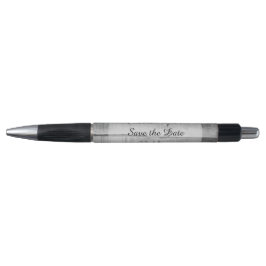 Faux Rustic Barn Wood Wedding Save the Date Pen