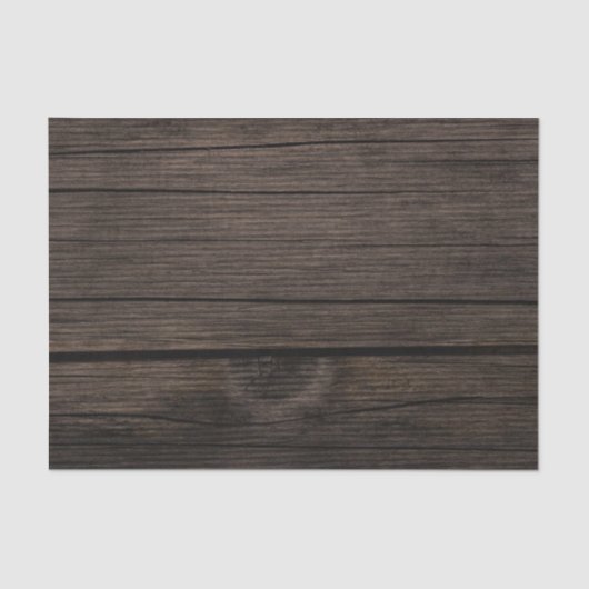 Faux Rustic Dark Wood Boards Achtergrond ontkoppel Tissuepapier (Voorkant)