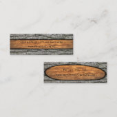 Faux Rustic Dry Wood Grain Boom Bark Mini Visitekaartje (Voorkant / Achterkant)