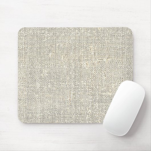 faux rustic grey burlap muismat (Met muis)