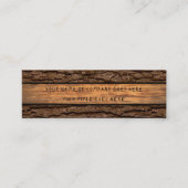 Faux Rustic Piece of Wood Grain Tree Bark Mini Visitekaartje (Voorkant)