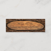 Faux Rustic Piece of Wood Grain Tree Bark Mini Visitekaartje (Achterkant)
