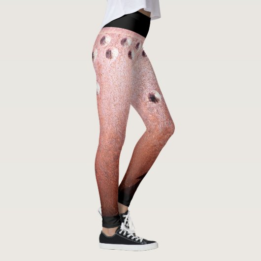 Faux Rustic Rusty Metal met de naam Ankle Leggings (Rechts)