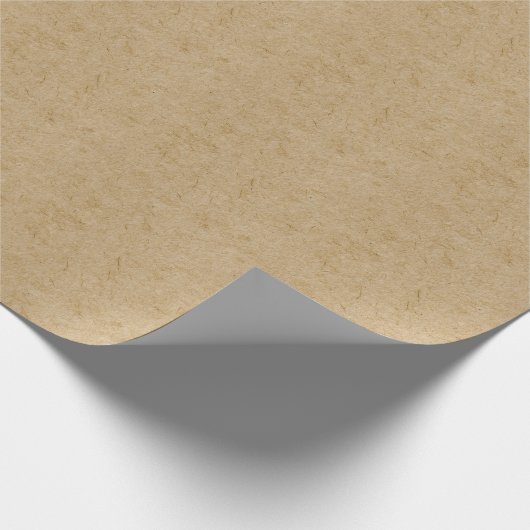Faux Rustic Tan Kraft Paper Look Cadeaupapier (Hoek)