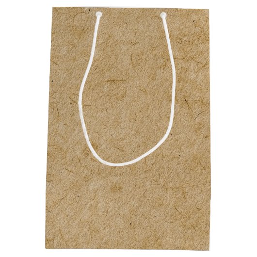 Faux Rustic Tan Kraft Paper Look Medium Cadeauzakje (Achterkant)