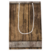 Faux Rustic Weathered Wood Boards Medium Cadeauzakje (Achterkant)