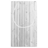 Faux Rustic White Wood Boards Klein Cadeauzakje (Achterkant)