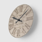 Faux rustic wood custom wall clock ronde klok (Hoek)