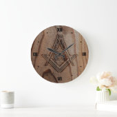 Faux Rustic Wood Masonic Clocks | Freemason Gifts Grote Klok (Huis)