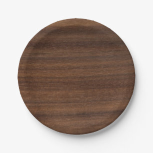 Faux Rustic Wood Plank 7 inch Papieren Bordje