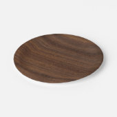 Faux Rustic Wood Plank 7" Papieren Bordje (Gekanteld)