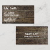 Faux Rustic Wood Visitekaartje (Voorkant / Achterkant)