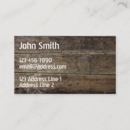 Faux Rustic Wood Visitekaartje