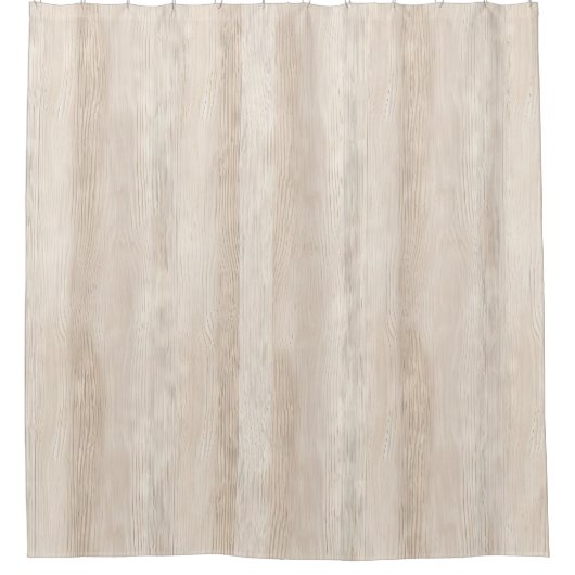 Faux rustiek crème hout douchegordijn (Voorkant)