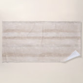 Faux rustiek crème hout strandlaken (Voorkant)