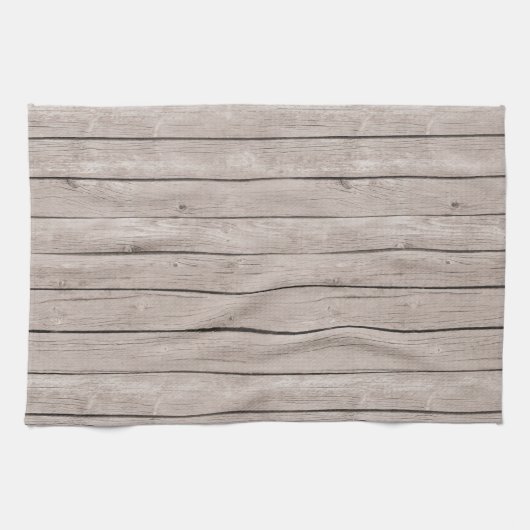 Faux rustiek hout bruin theedoek (Horizontaal)