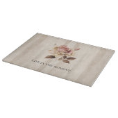 Faux rustieke crème roze rozenhout snijplank (Hoek)