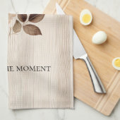 Faux rustieke crème roze rozenhout theedoek (Quarter Fold)