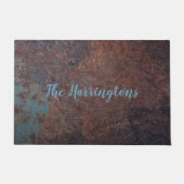 Faux Rusty Metal aangepaste deurmatten (Voorkant)