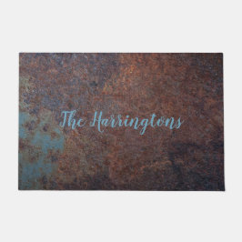 Faux Rusty Metal aangepaste deurmatten