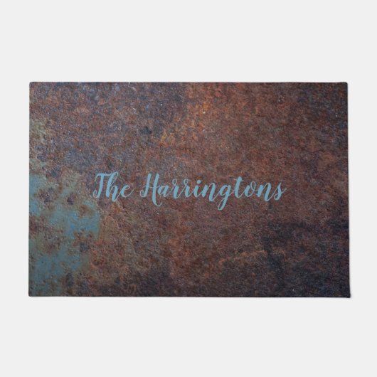 Faux Rusty Metal aangepaste deurmatten (Voorkant)