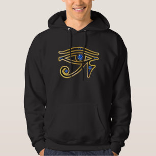Faux-Sapphire Eye of Ra Mannen gekookt Sweatshirt