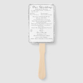 Faux-Satin katholieke bruiloft Handwaaier (Voorkant)