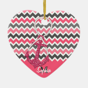 faux schitter het zeevaartsymbool van de keramisch ornament