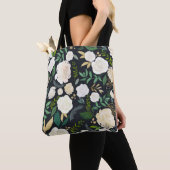 Faux schoolbord Waterverf Flowers & Gold Glitter Tote Bag (Dichtbij)