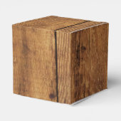 Faux Schuur Hout Daisy Paard Bit Western Bruiloft Bedankdoosjes (Achterkant)