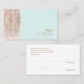 FAUX Sequin Beauty Salon Cusomer Referral (Voorkant / Achterkant)